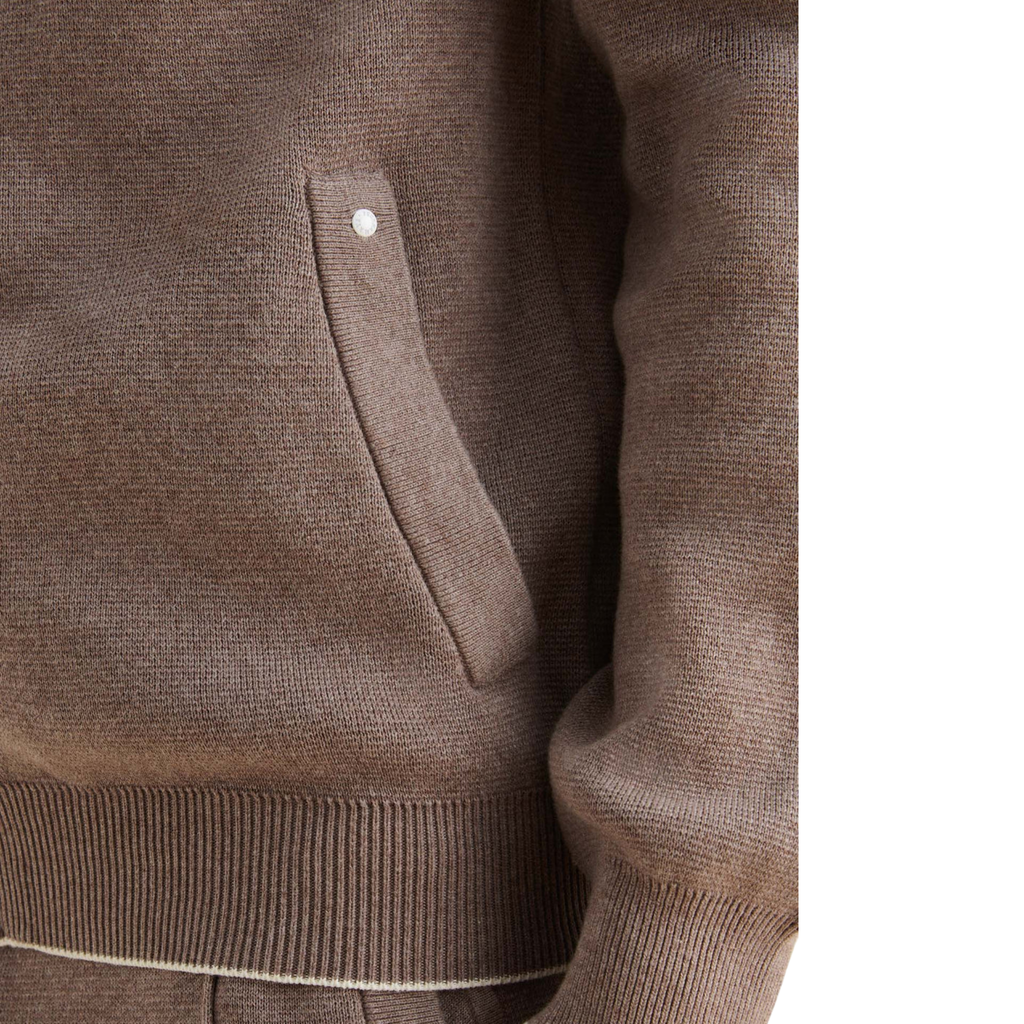 Milano Knit Zip Hoodie in Iron