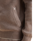 Milano Knit Zip Hoodie in Iron