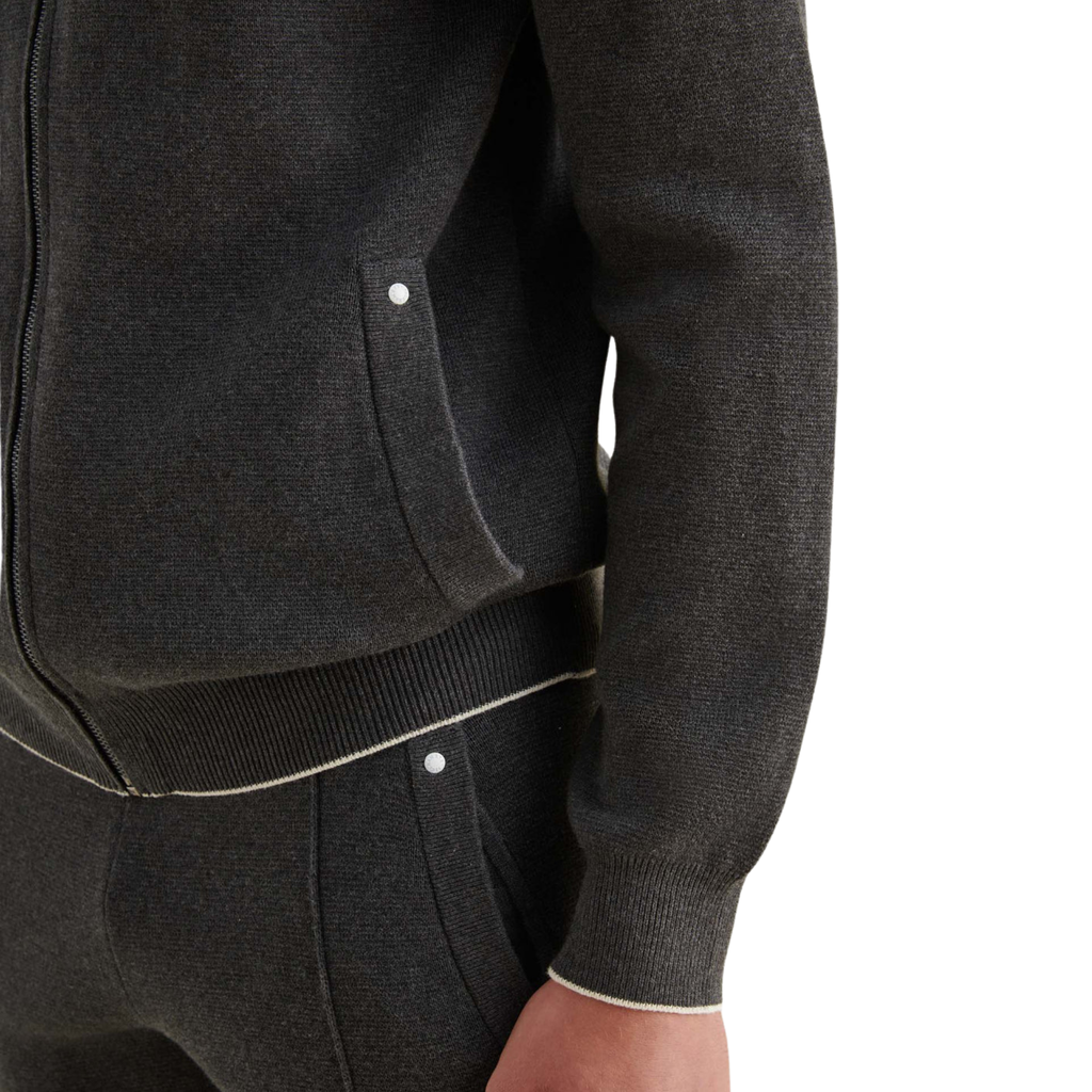 Peckham Rye Milano Knit Hoodie Charcoal