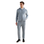 Milano Knit Zip Hoodie in Blue Blizzard