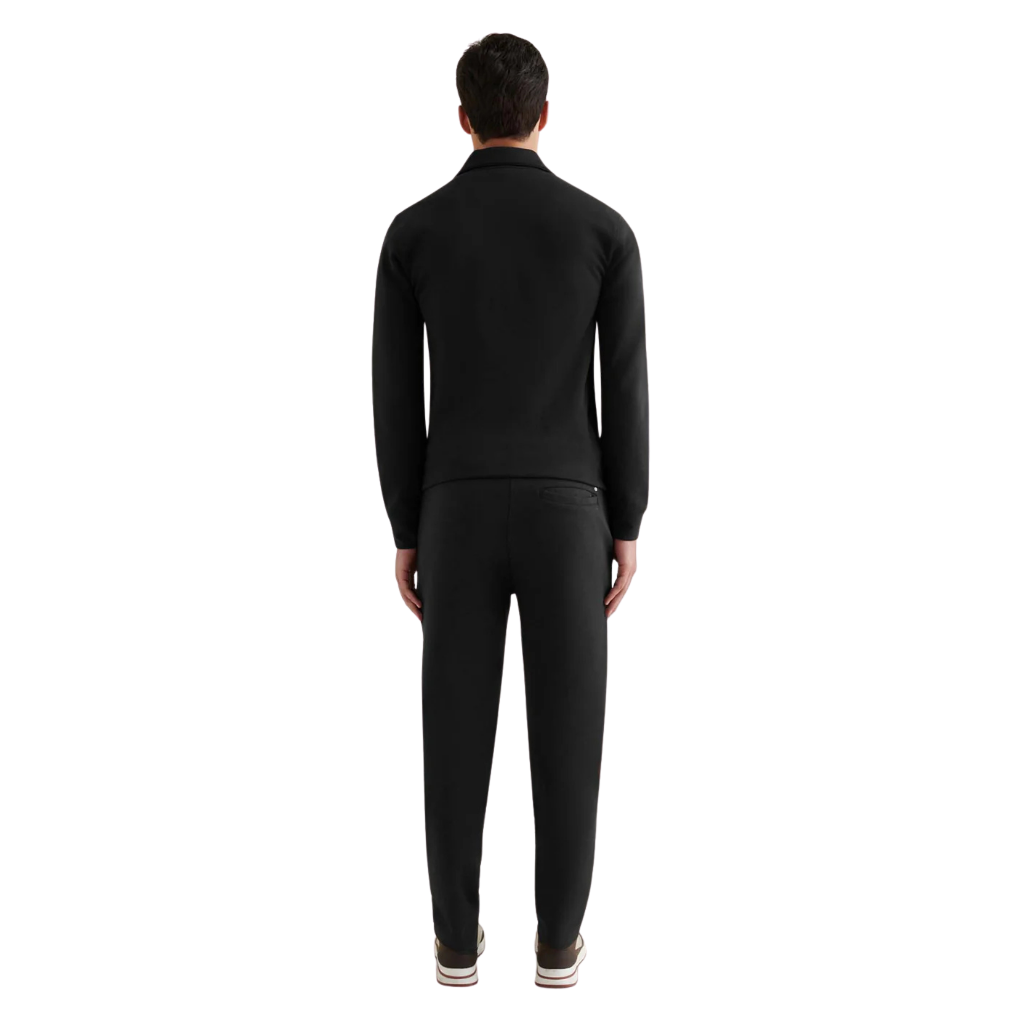 Peckham Rye Jersey Interlock Zip Funnel Sweat Black