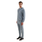 Milano Knit Zip Hoodie in Blue Blizzard