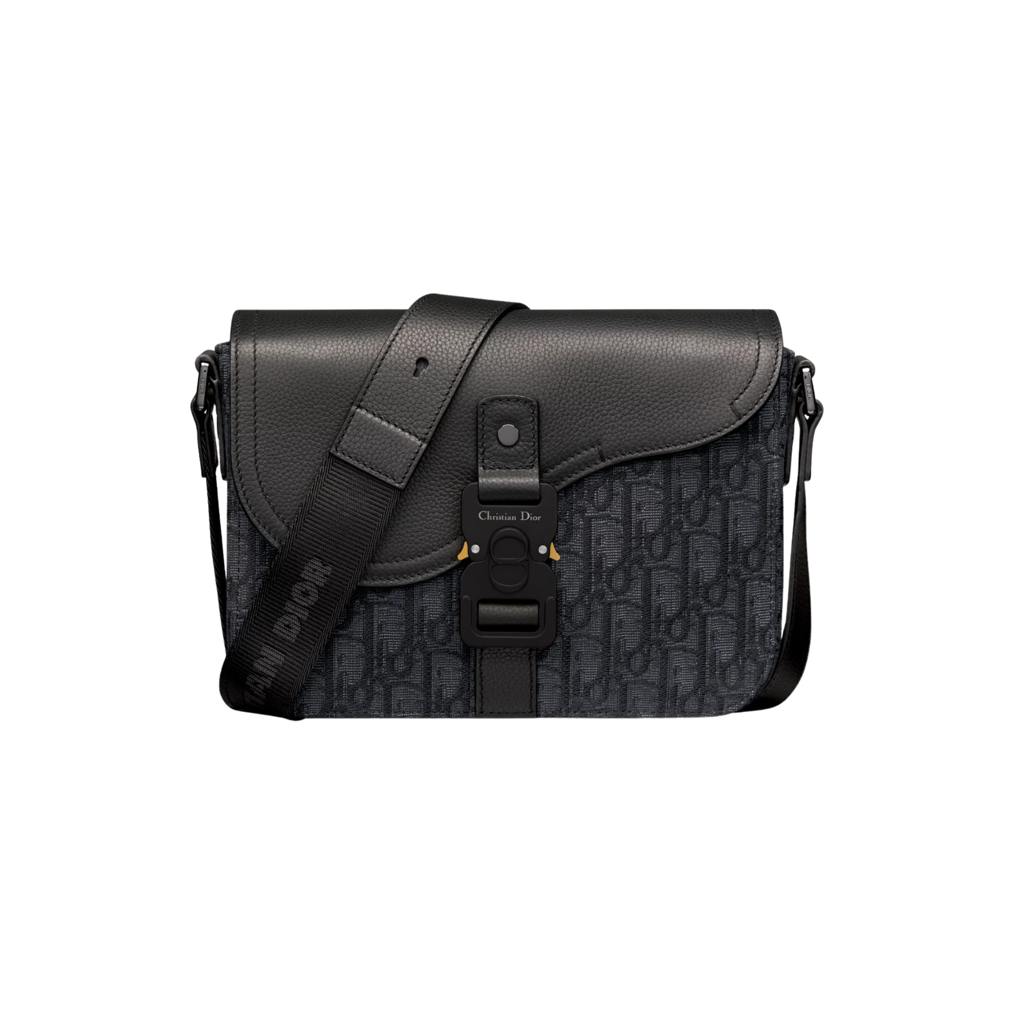 Dior Saddle Flap Messenger Bag Black