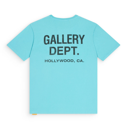 GALLERY DEPT. Logo-Print Cotton-Jersey T-Shirt Light Teal