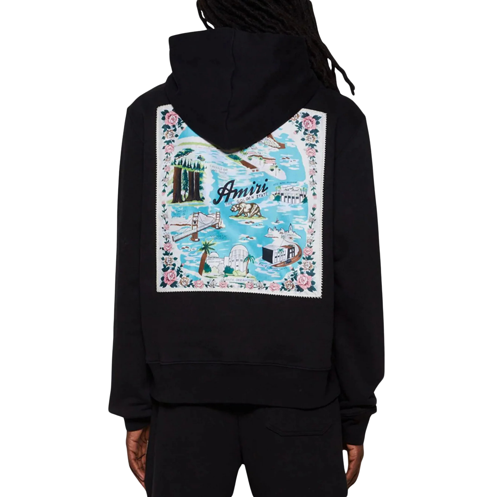 AMIRI CALIFORNIA HAWAIIAN HOODIE BLACK
