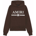 AMIRI MA BAR LOGO HOODIE BROWN