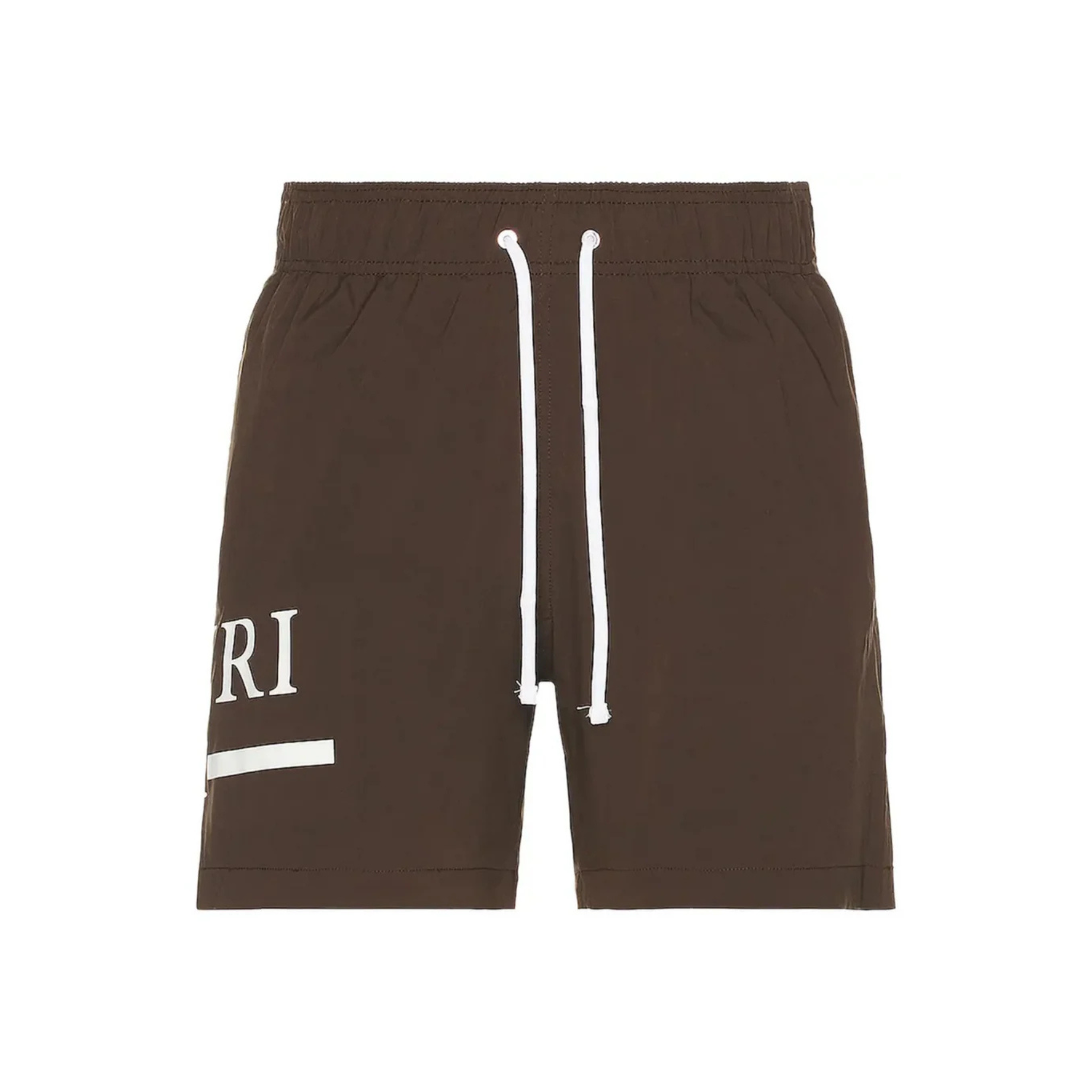 AMIRI MA BAR LOGO SWIM SHORTS BROWN
