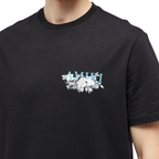 AMIRI FLORAL LOGO TEE BLACK