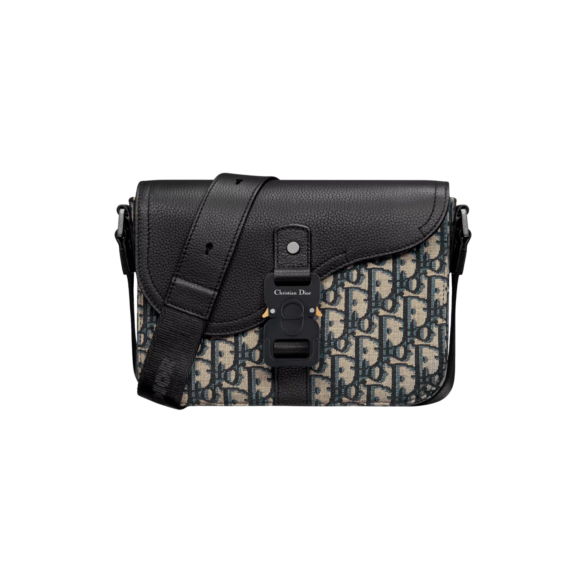 Dior Saddle Flap Messenger Bag Beige