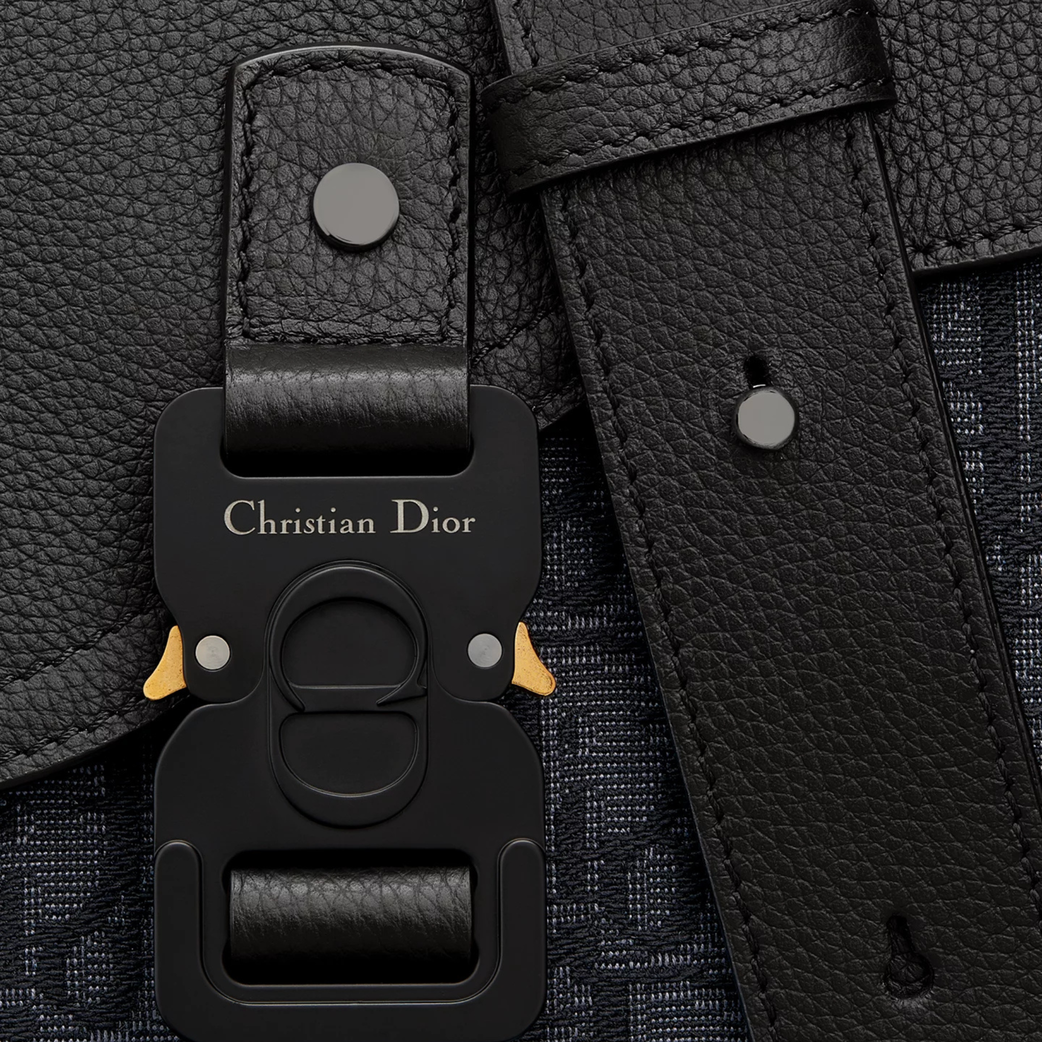 Dior Saddle Flap Messenger Bag Black