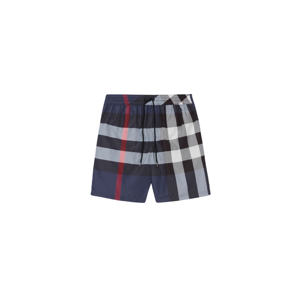 Burberry Check Swim Shorts Archive Navy