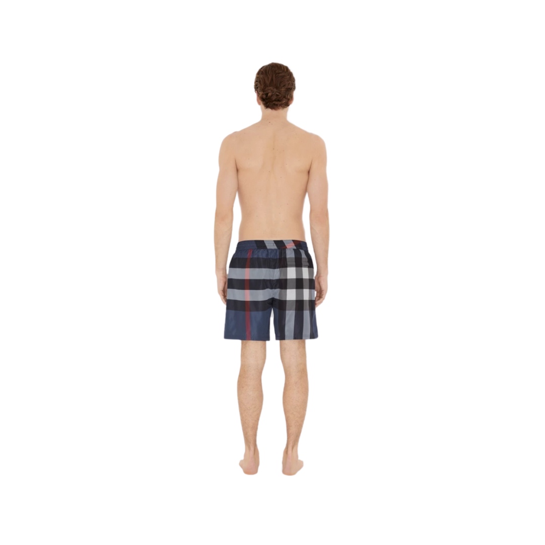 Burberry Check Swim Shorts Archive Navy