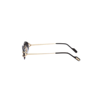 Cartier CT0467S – Décor C Rimless Sunglasses, Gold Frame with Blue Gradient Lenses
