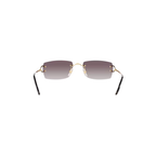 Cartier CT0550S – Décor C Rimless Sunglasses, Gold Frame with Grey Gradient Lenses