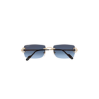 Cartier CT0550S – Décor C Rimless Sunglasses, Gold Frame with Blue Gradient Lenses