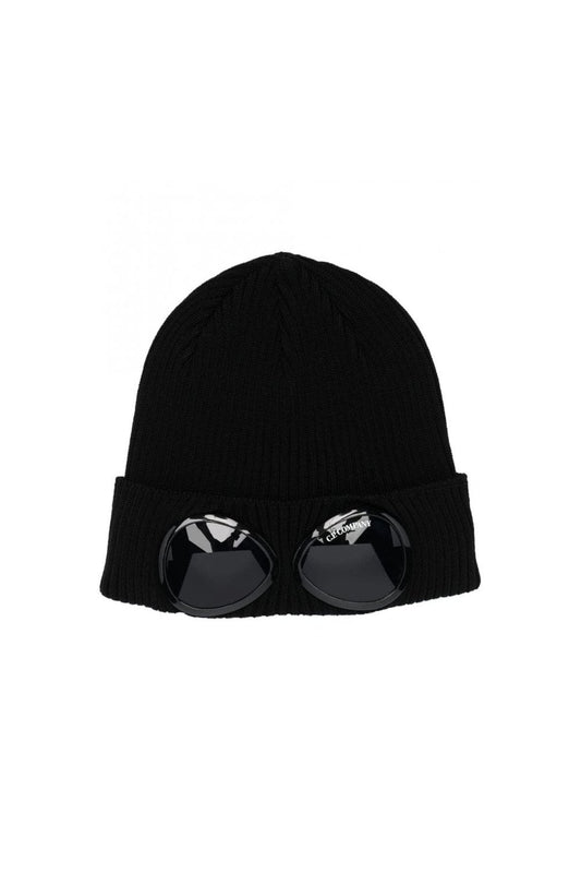 CP COMPANY Cotton Goggle Beanie Black