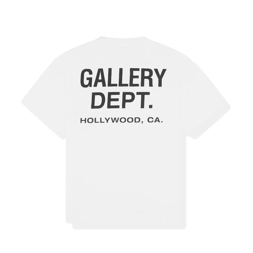 Gallery Dept Logo Print Cotton T Shirt White