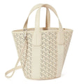 Front view of Goyard Belharra Sand PM Tote Bag BELHARPMLTY15CL15P