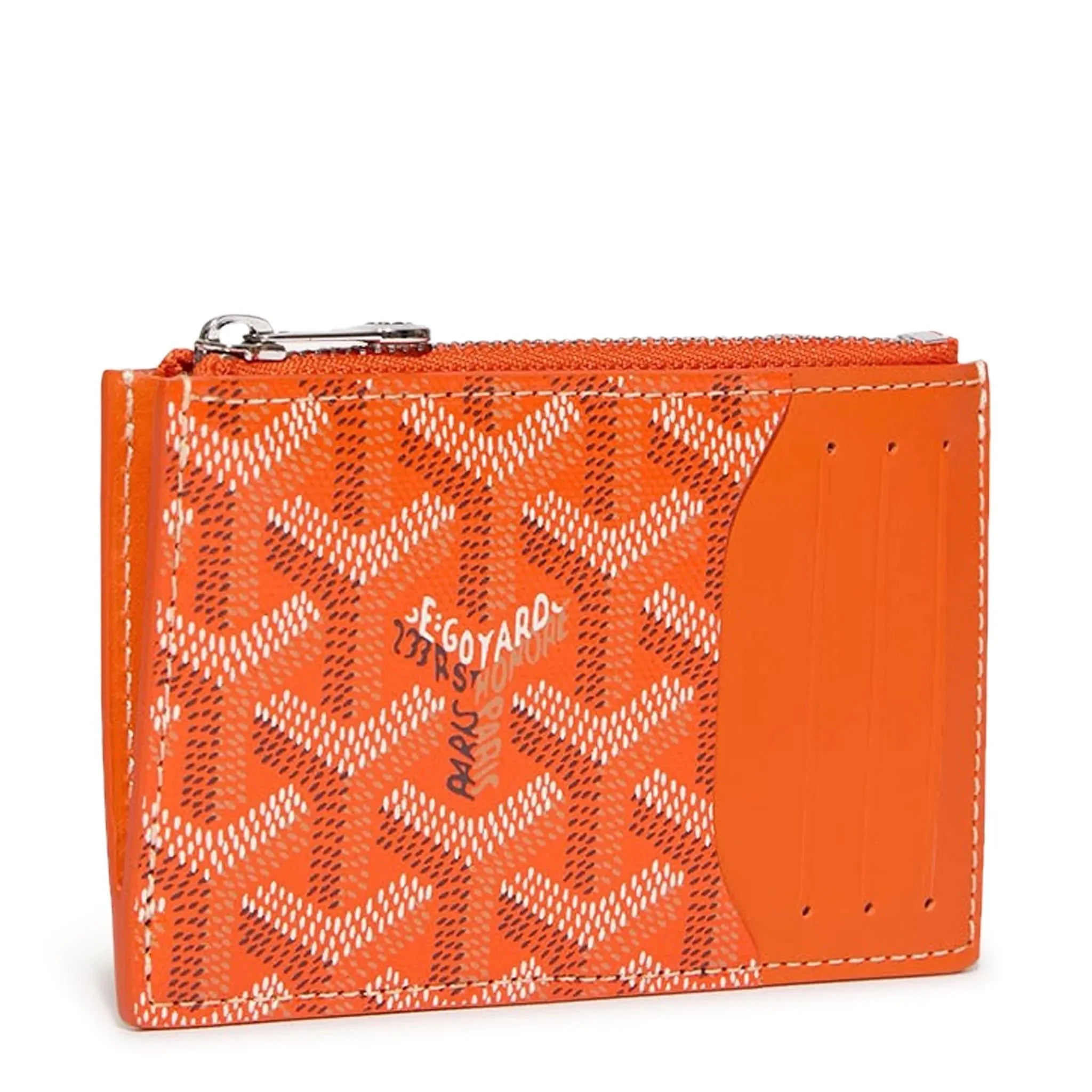Goyard Bournbon Zipped Orange Card Holder