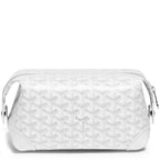 Side view of Goyard Bowling 25 White Toiletry Bag BOWLIN025TY50CL50P