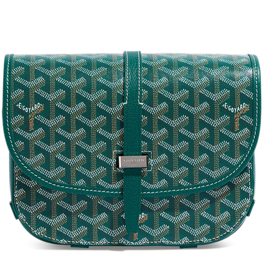 Image of Goyard Goyardine Belvedere II Green PM Messenger Bag