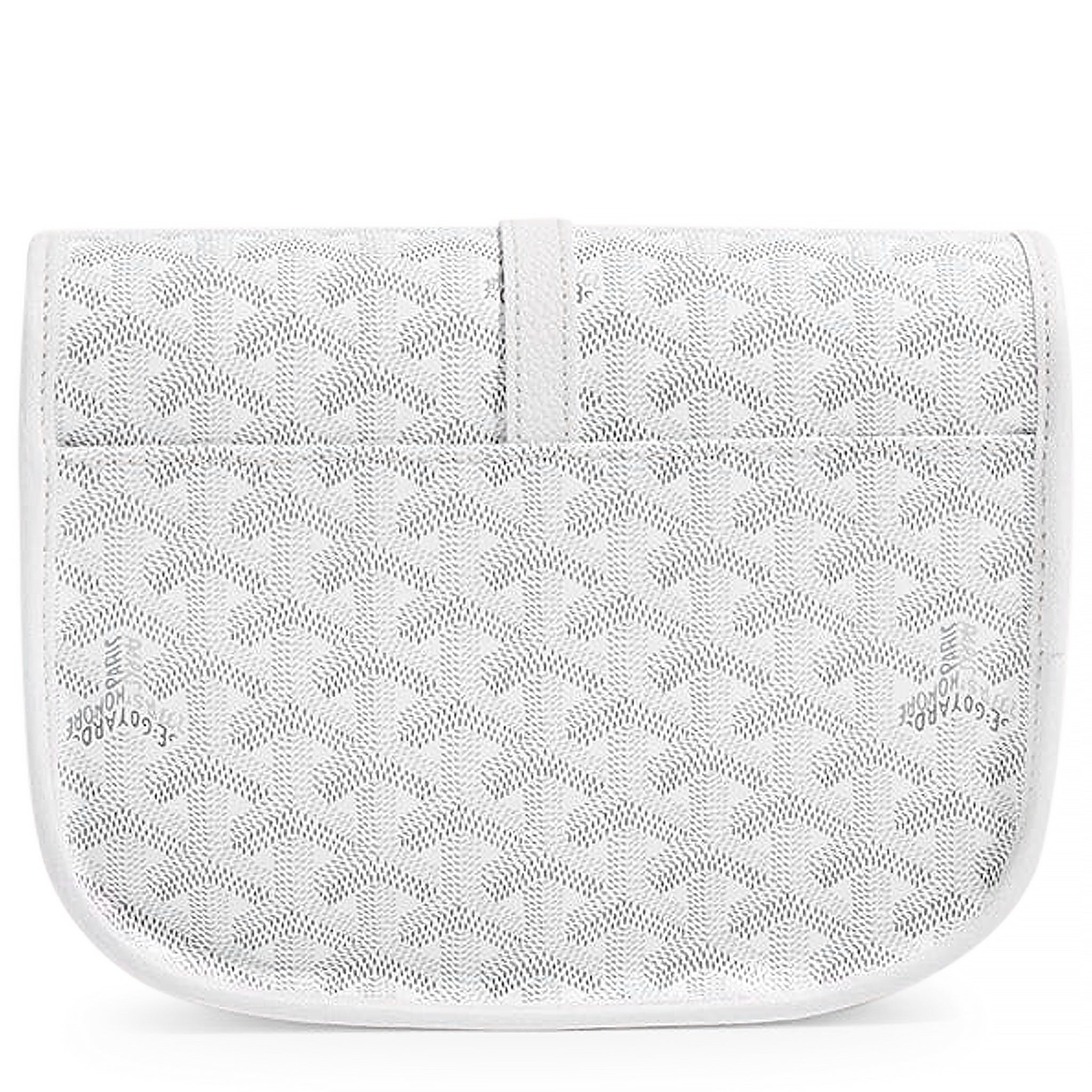 Back view of Goyard Goyardine Belvedere II White PM Messenger Bag BELVE3PMLTY50CG50P