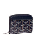 Front view of Goyard Matignon Navy Blue Mini Wallet MATIGNMINTY12CL12P