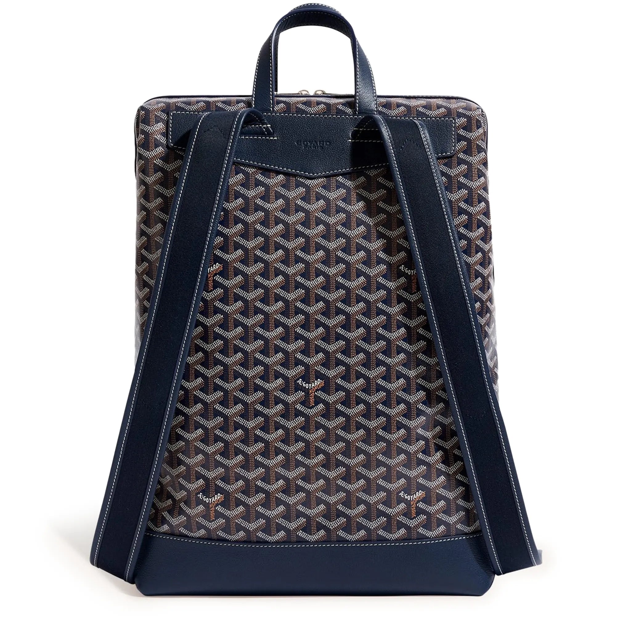Back view of Goyard Navy Blue Cisalpin Backpack