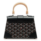 Back view of Goyard Saigon Structure Mini Bag Black SAIGOBMINTY01CL01P