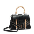 Front side view of Goyard Saigon Structure Mini Bag Black SAIGOBMINTY01CL01P