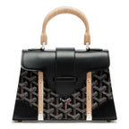 Front side view of Goyard Saigon Structure Mini Bag Black SAIGOBMINTY01CL01P