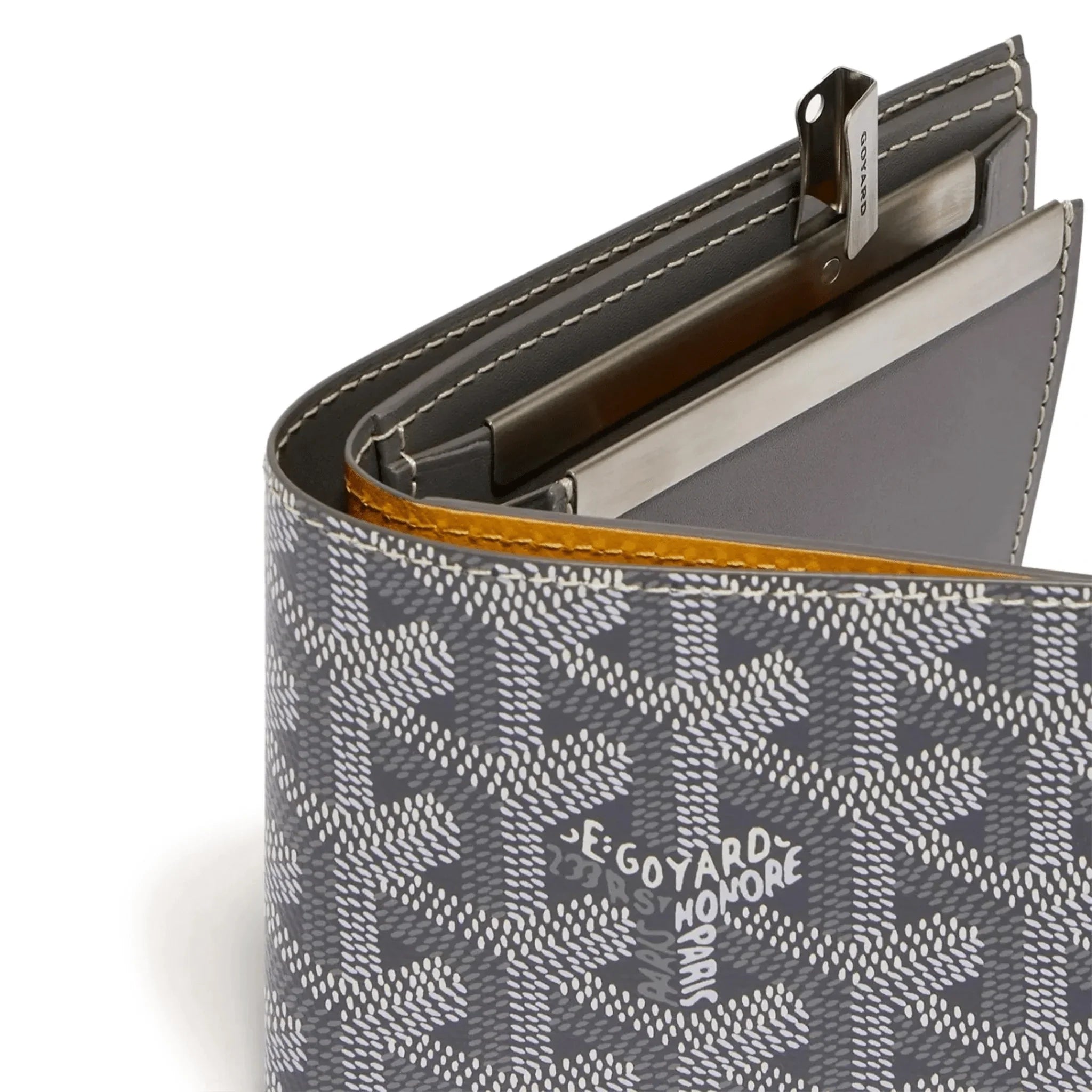 Detaiul view of Goyard Saint-Florentin Grey Wallet STFLO2PMLTY51CL51P