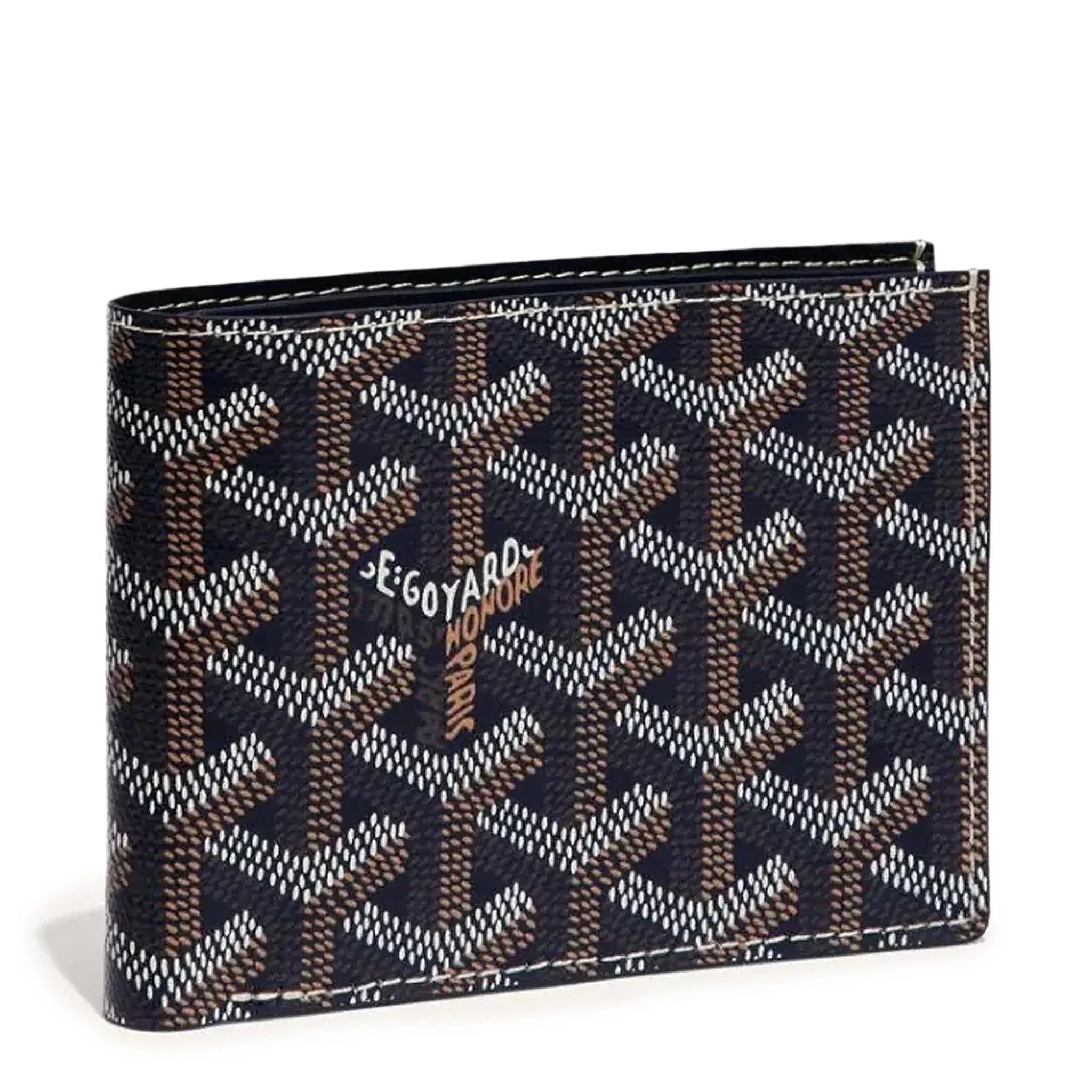 Front view of Goyard Saint-Florentin Navy Blue Wallet STFLO2PMLTY12CL12P