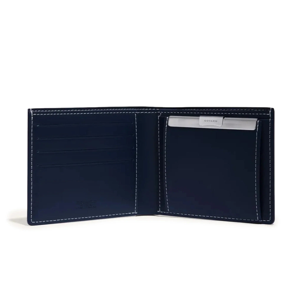 Open view of Goyard Saint-Florentin Navy Blue Wallet STFLO2PMLTY12CL12P