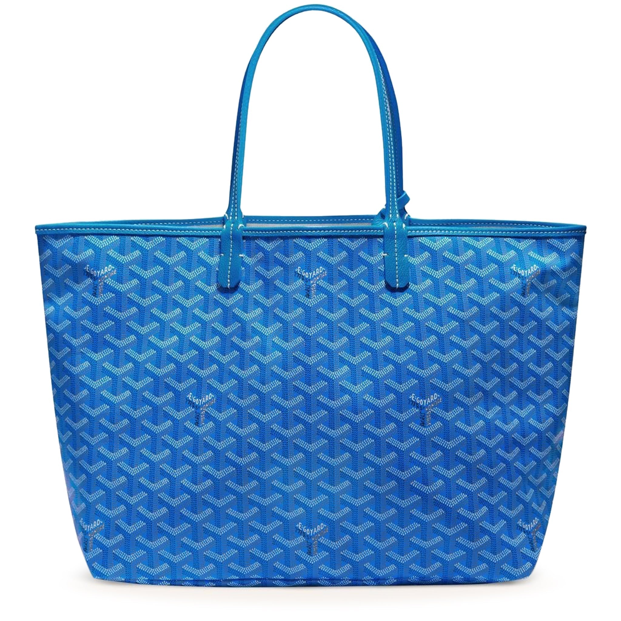Front view of Goyard Saint Louis PM Tote Bag Sky Blue STLOUIPMLTY10CL10P