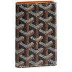 Front view of Goyard Saint-Pierre Card Wallet Black Tan STPIE2PMLTY01CL03P