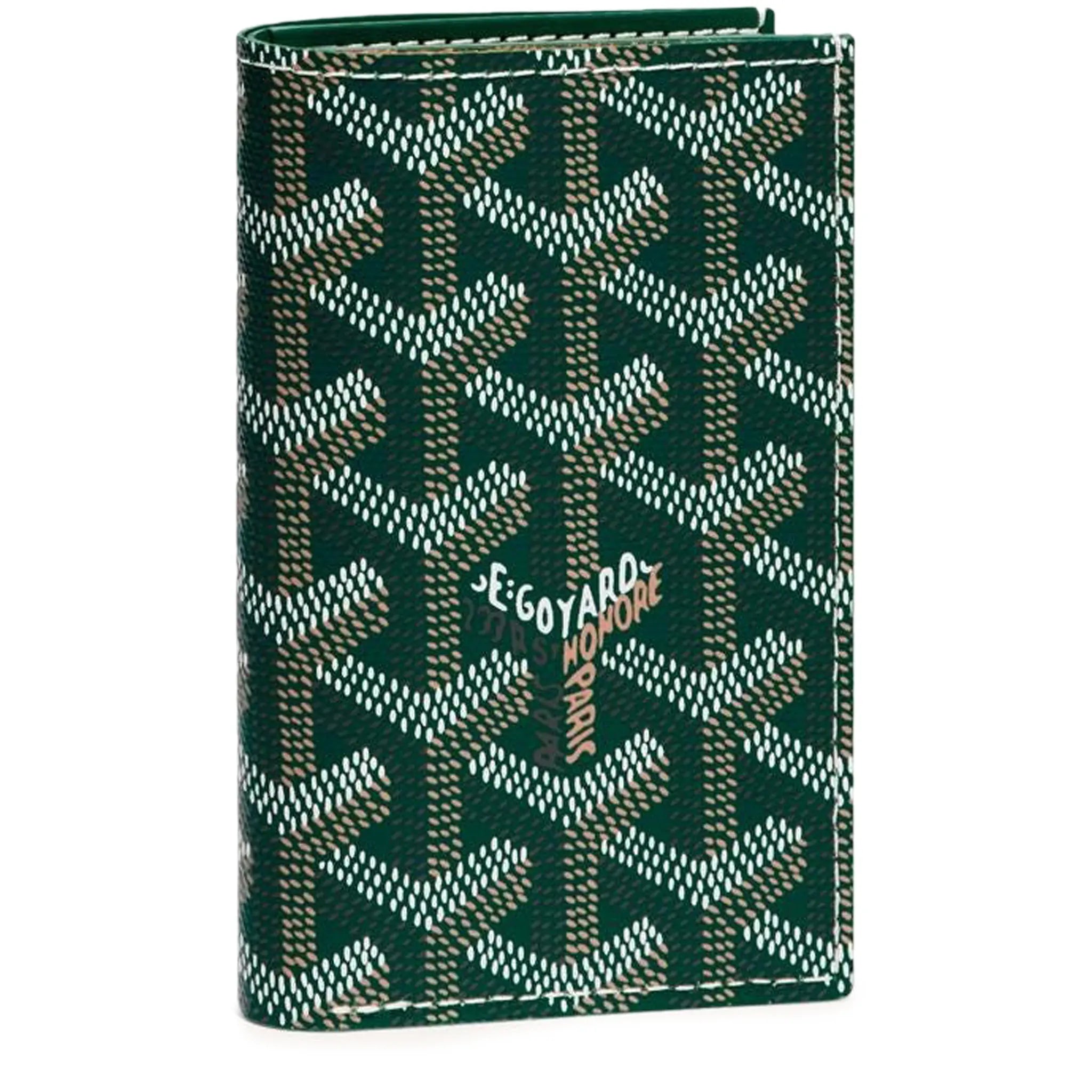 Front view of Goyard Saint-Pierre Card Wallet Green STPIE2PMLTY09CL09P