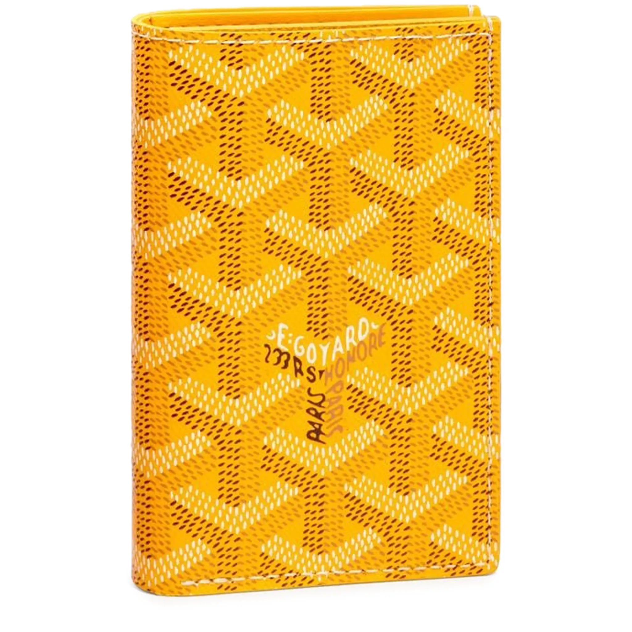Front view of Goyard Saint-Pierre Card Wallet Yellow STPIE2PMLTY08CL08P