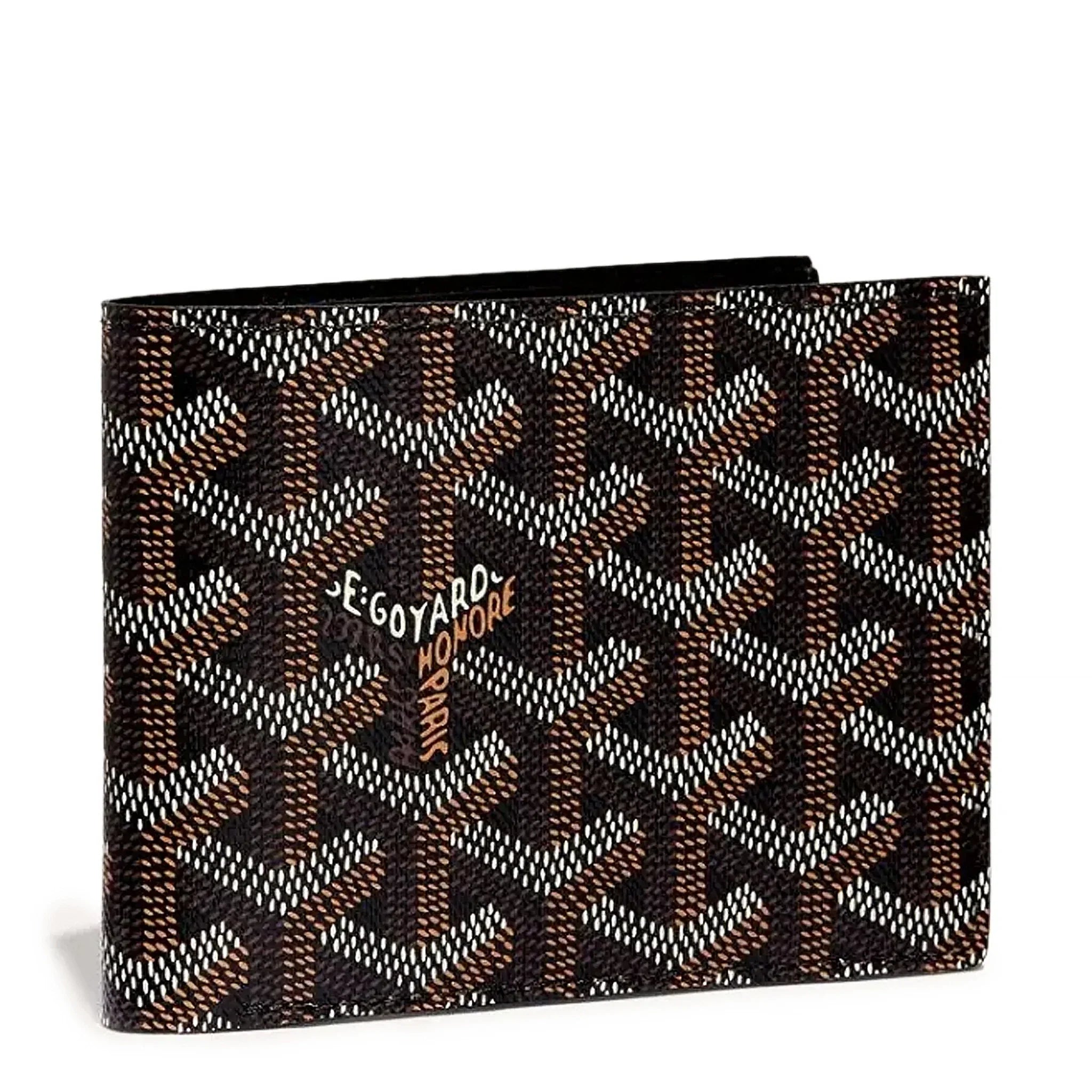 Front view of Goyard Victoire Black Wallet VICTO8PMLTY01CL01X
