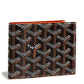 Front view of Goyard Victoire Black/Tan Wallet VICTO8PMLTY01CL03X