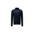 Peckham Rye Cotton Knit Funnel-Neck Zip Cardigan Dark Sapphire
