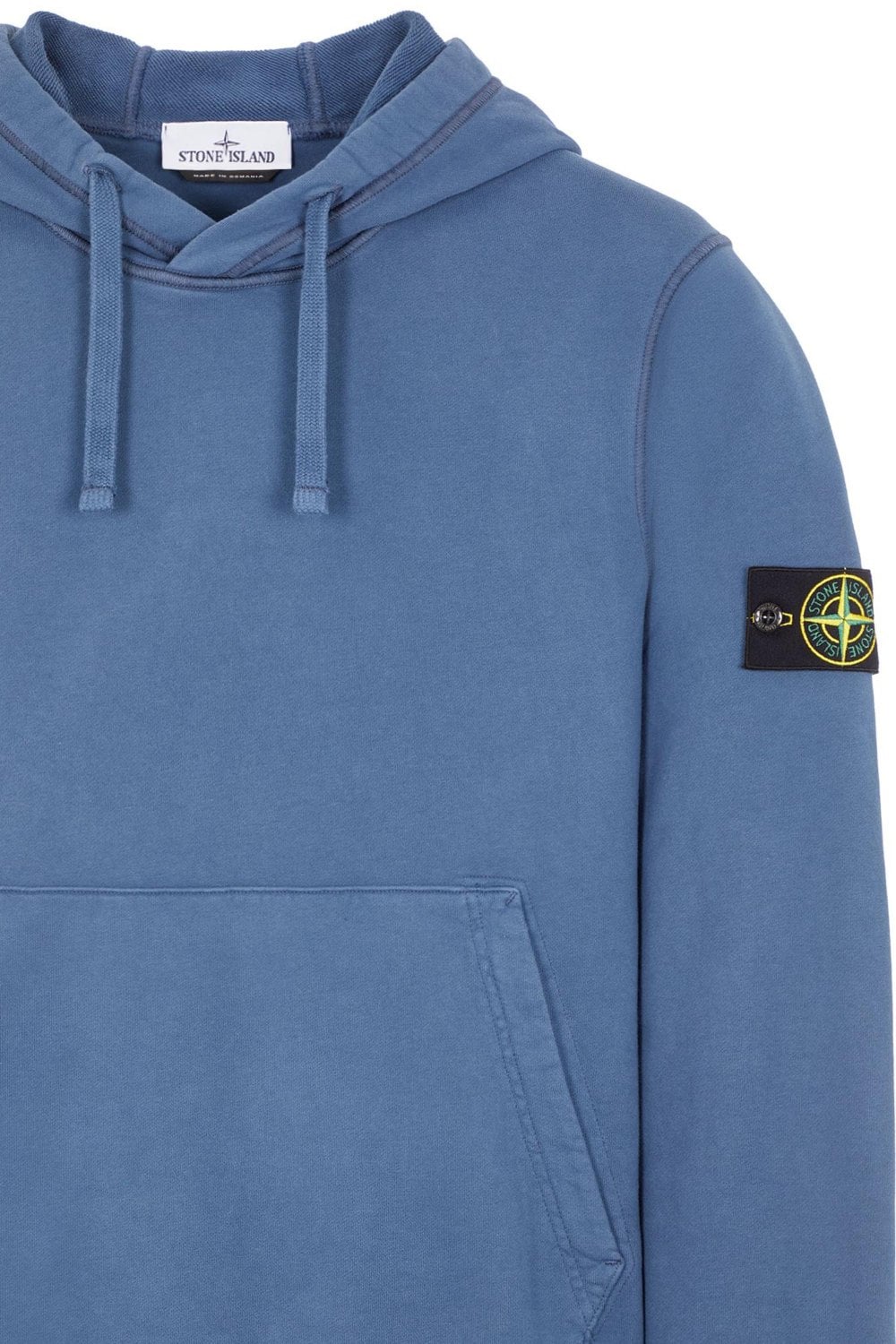 STONE ISLAND Classic Cotton Pullover Hoodie Blue