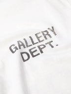 Gallery Dept Logo Print Cotton T Shirt White