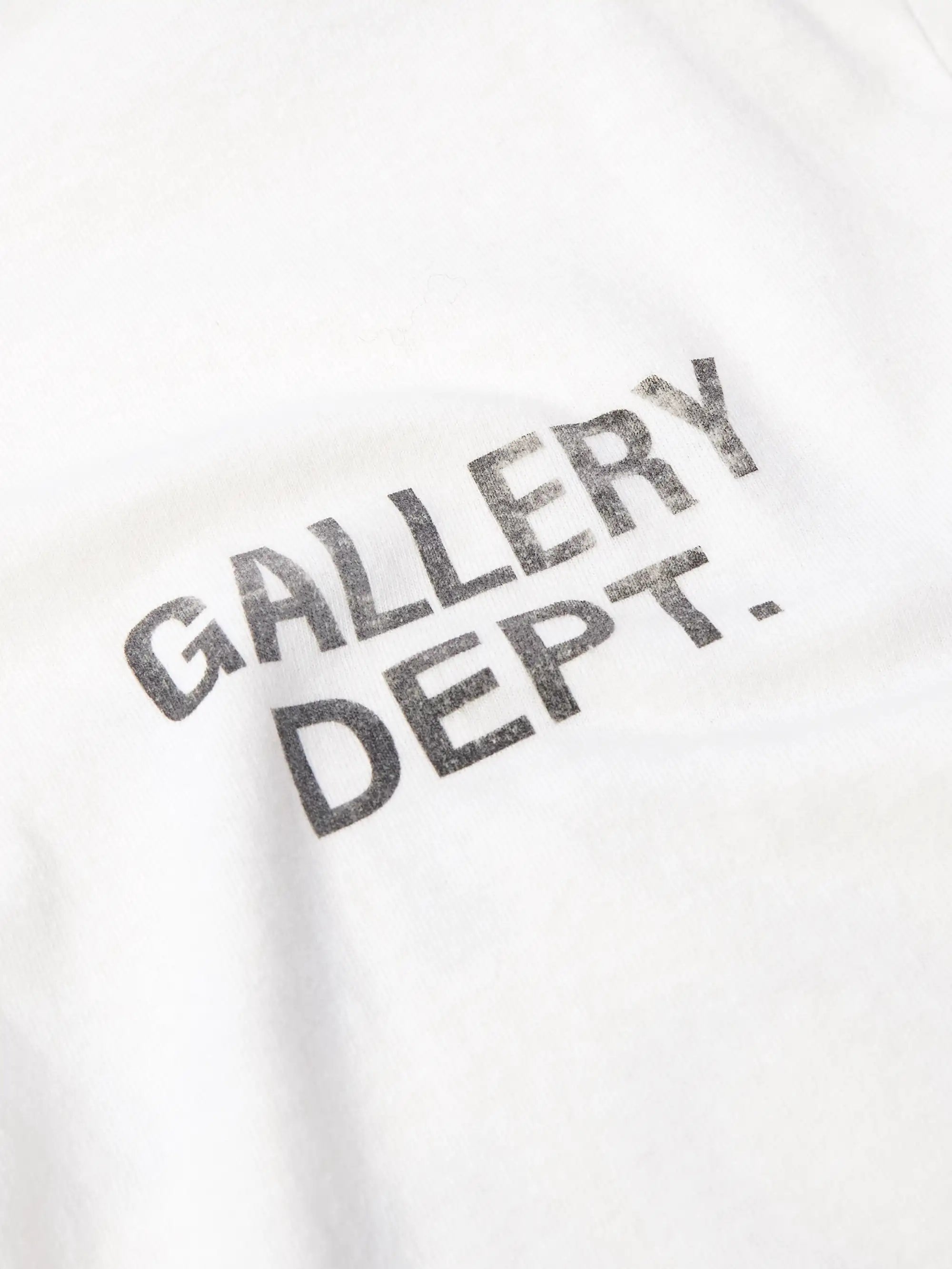 Gallery Dept Logo Print Cotton T Shirt White