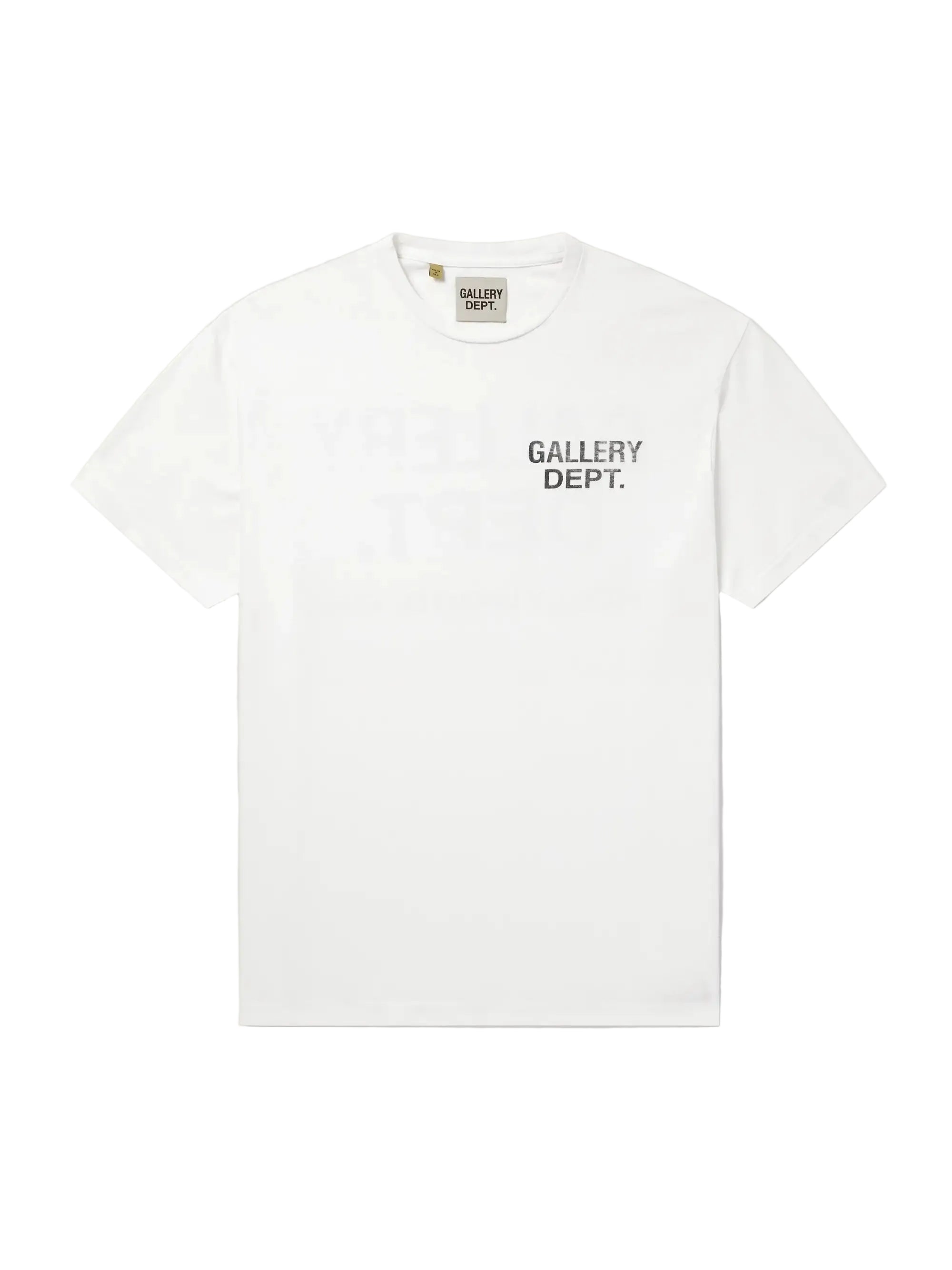 Gallery Dept Logo Print Cotton T Shirt White