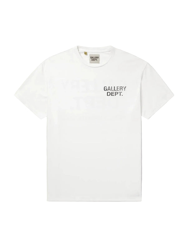 Gallery Dept Logo Print Cotton T Shirt White