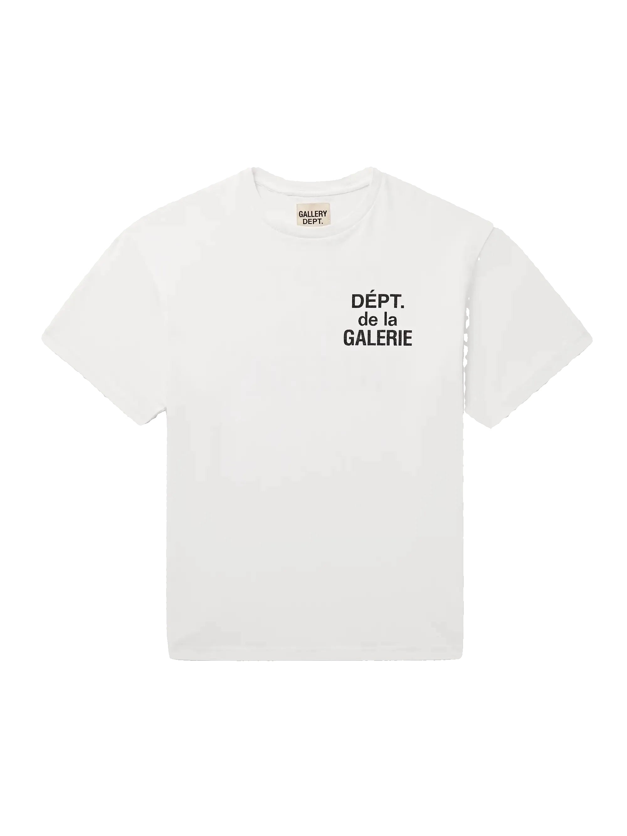 Gallery Dept Logo Print French Cotton T Shirt White