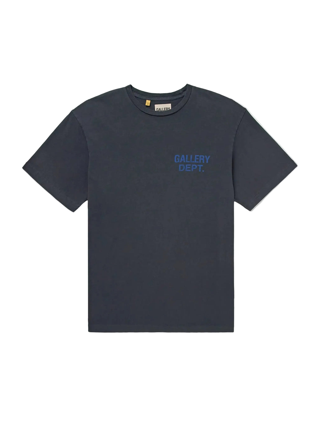 Gallery Dept Logo Print Cotton T Shirt Navy