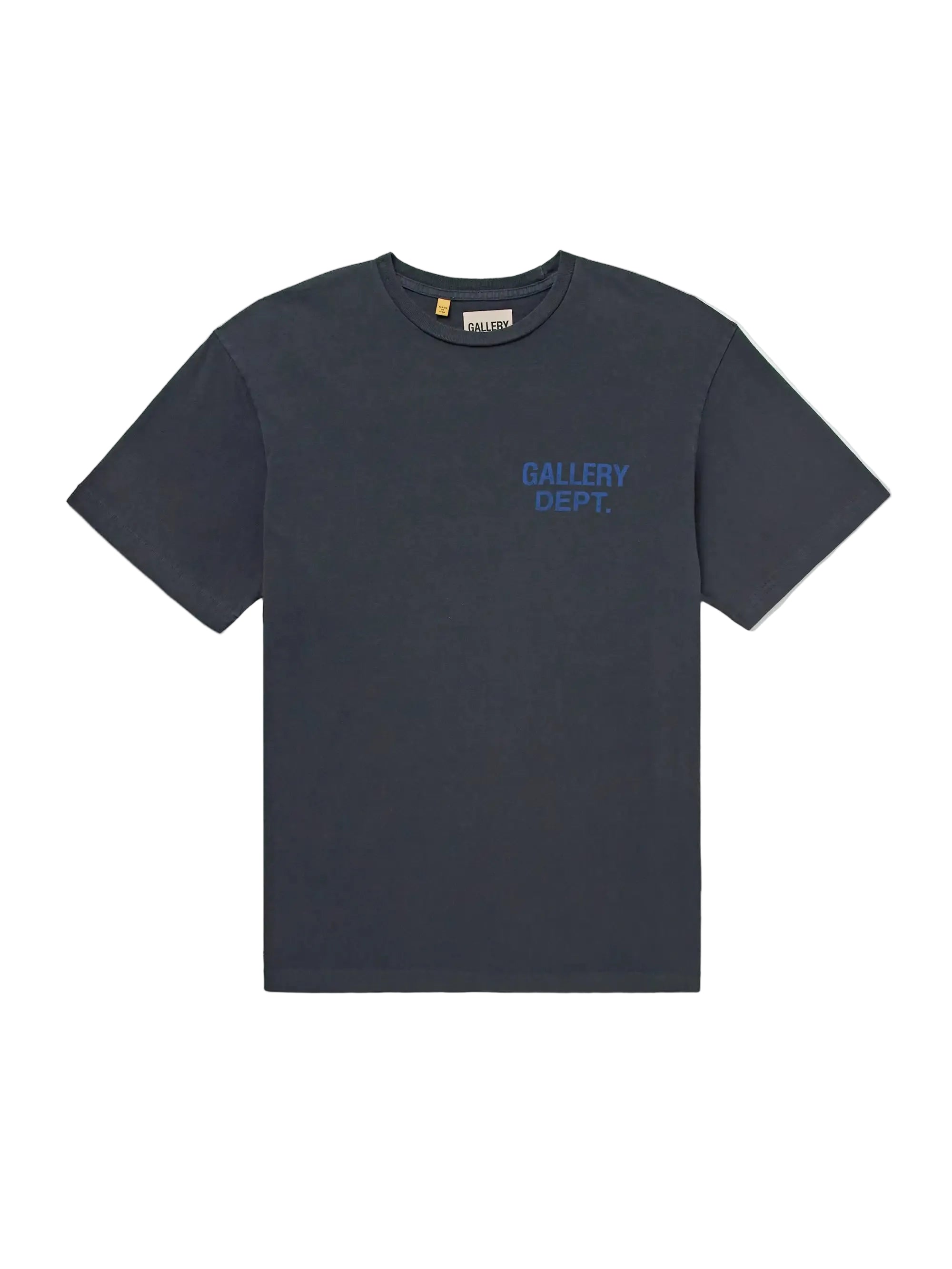 Gallery Dept Logo Print Cotton T Shirt Navy