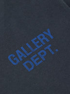 Gallery Dept Logo Print Cotton T Shirt Navy